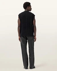 Manto Straight Fit Leather Trousers