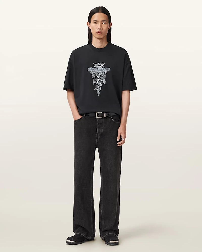 Swords Oversized Graphic T-Shirt