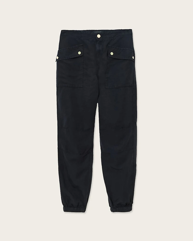 Val Cargo Linen Blend Trousers