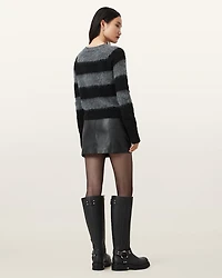 Renai Slim Fit Leather Mini Skirt