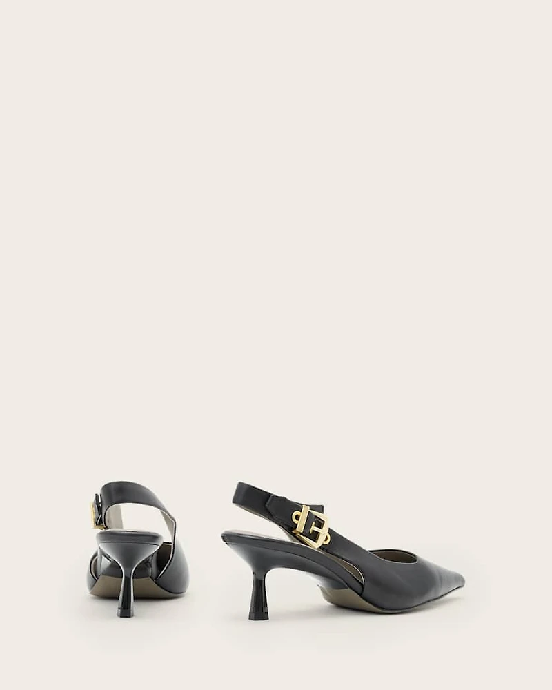 Idiya Leather Slingback Heels