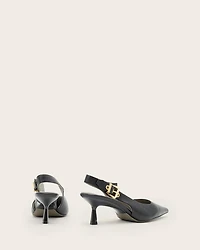 Idiya Leather Slingback Heels