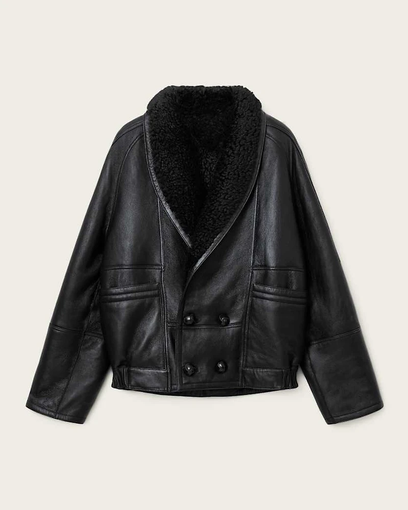 Charlton Double Breasted Shearling Jacket