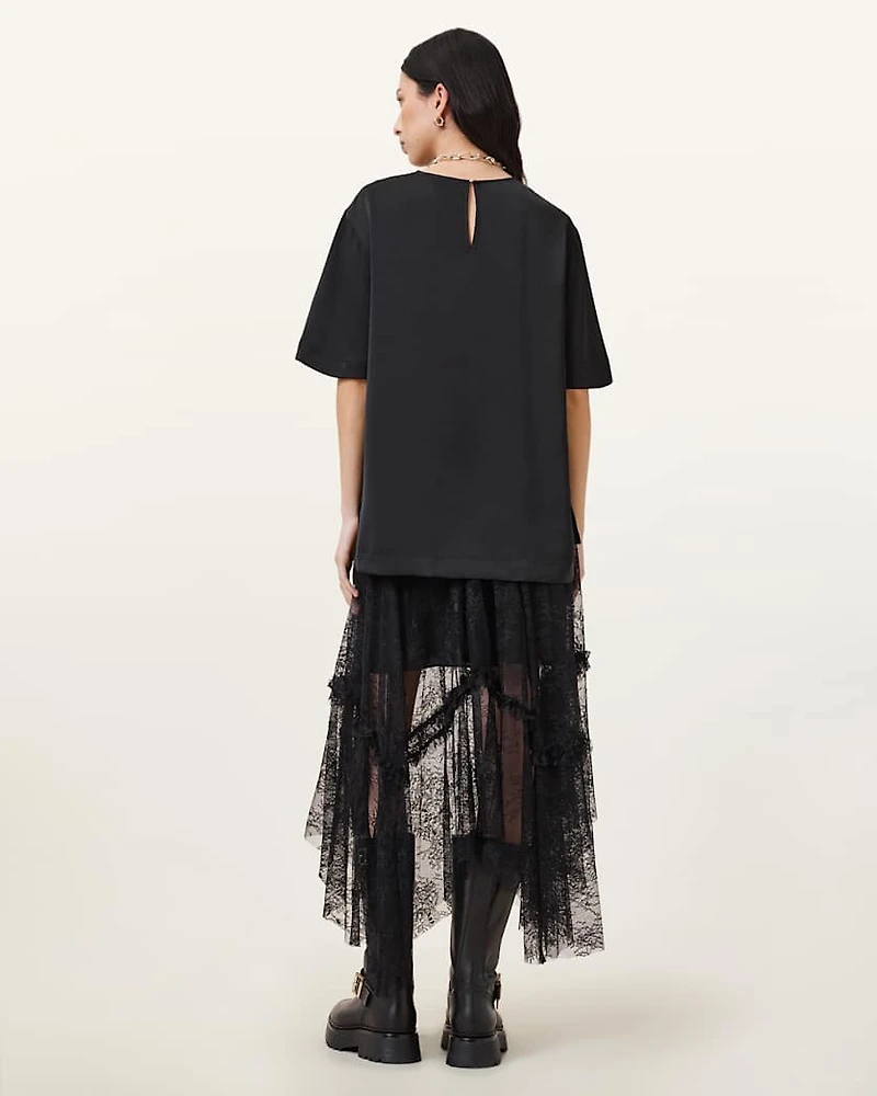 Josie Tiered Lace Midi Skirt