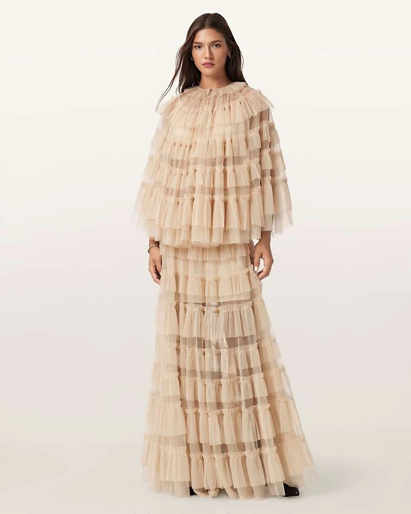 Aude Ruffle Maxi Skirt