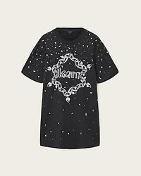 Drip Scatter Embellished Mini Dress