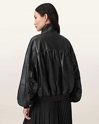 Felda Leather Bomber Jacket