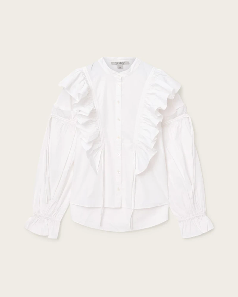 Lulu Ruffled Cotton Shirt