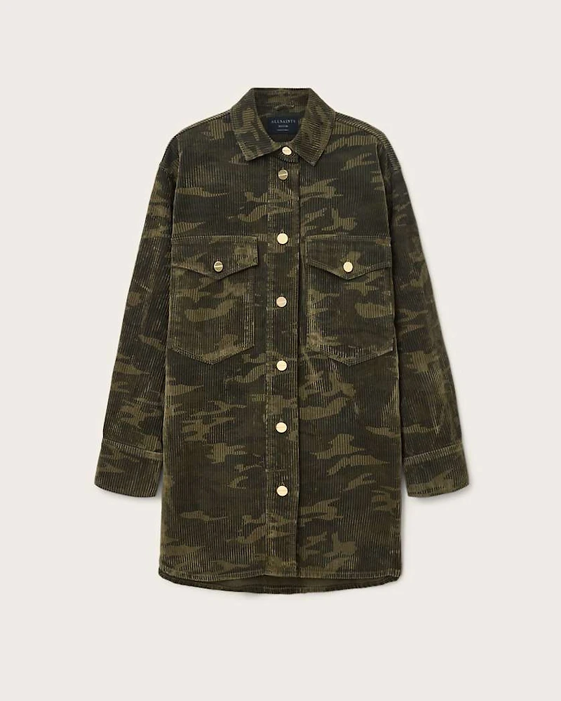 Faye Flocked Oversized Dress