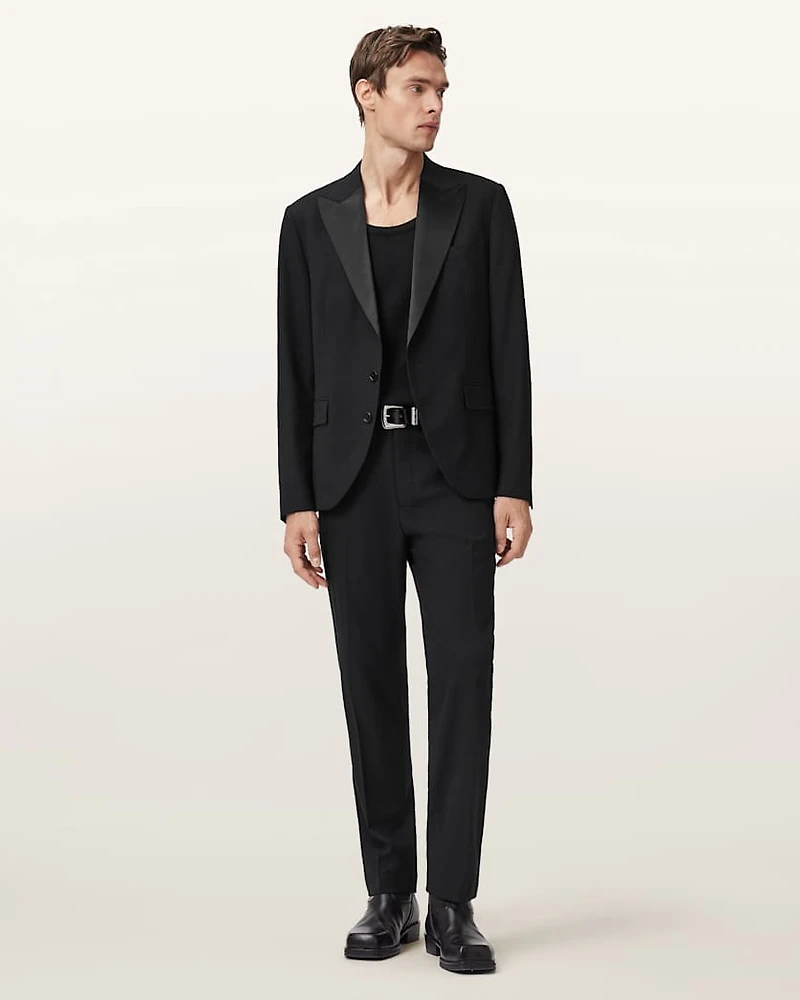 Germain Satin Single Breasted Blazer