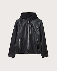 Ashton Hooded Leather Jacket