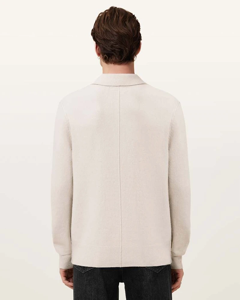 Statten Long Sleeve Ramskull Polo Jumper