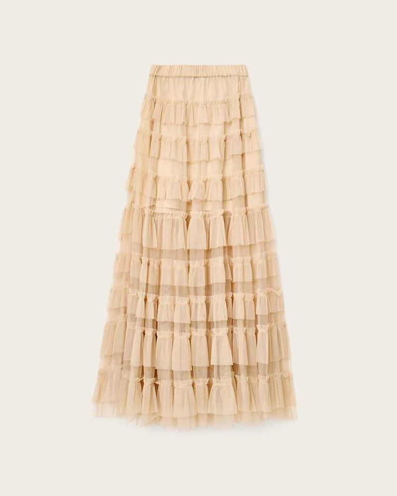 Aude Ruffle Maxi Skirt