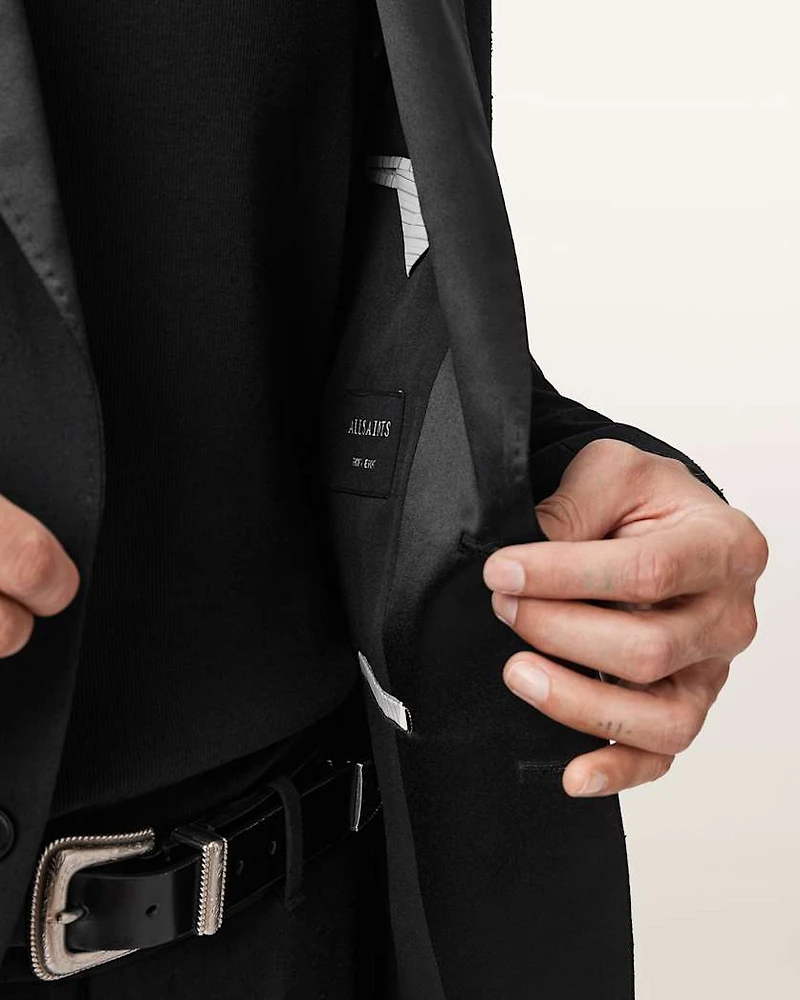 Germain Satin Single Breasted Blazer