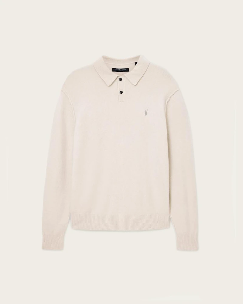 Statten Long Sleeve Ramskull Polo Jumper