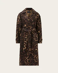 Abel Leopard Print Trench Coat