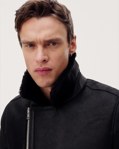 Correz Shearling Biker Jacket