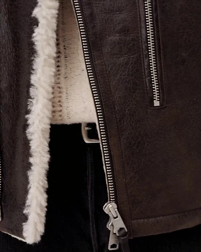 Xylon Shearling Biker Jacket