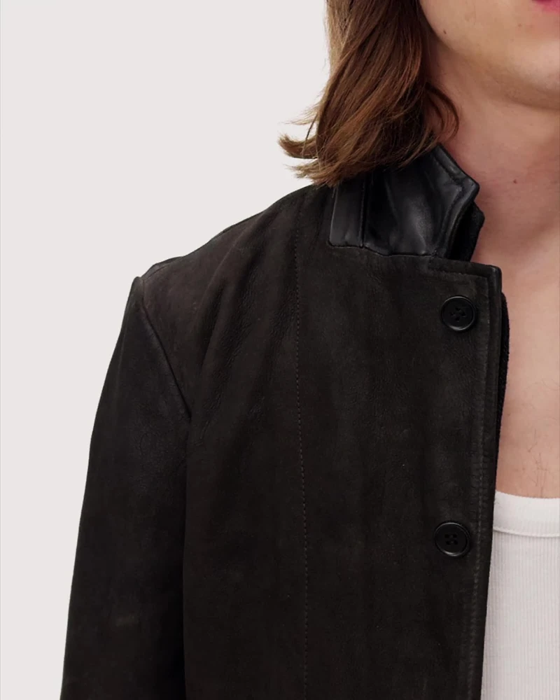 Survey Double Layered Waxed Suede Blazer