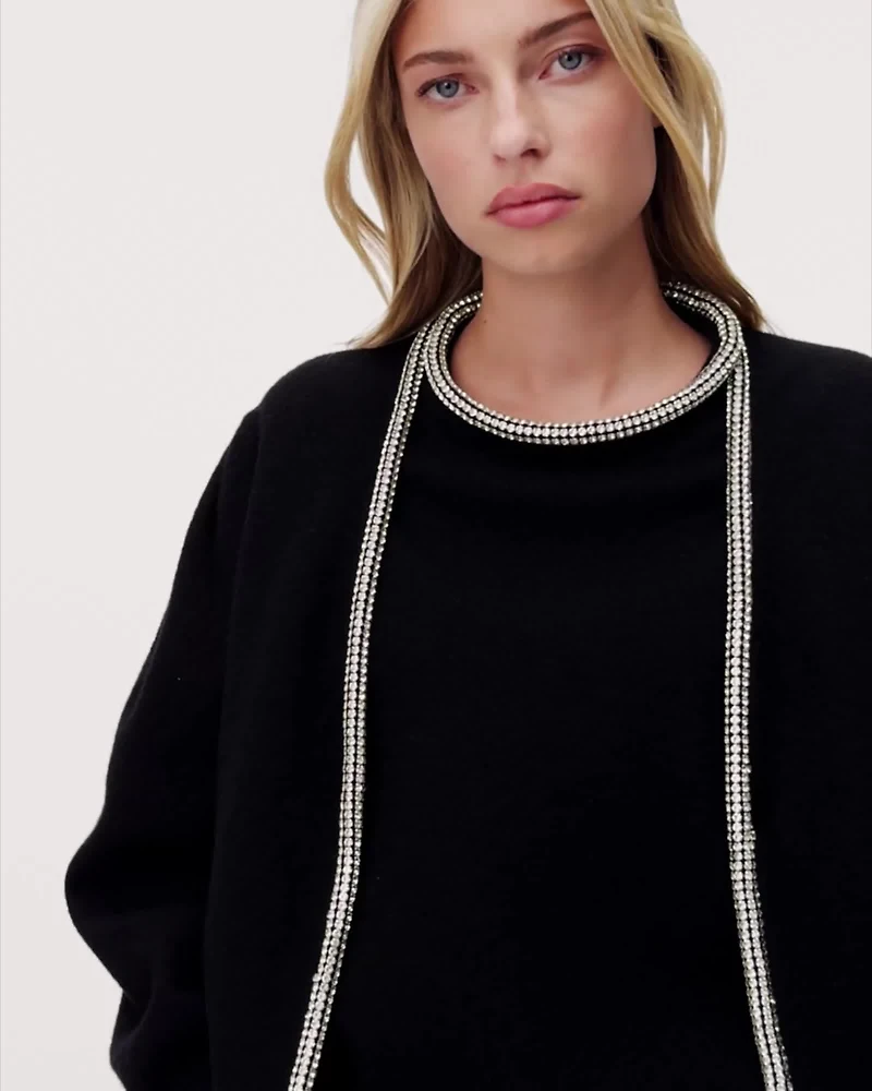 Odell Embellished Wool Cardigan