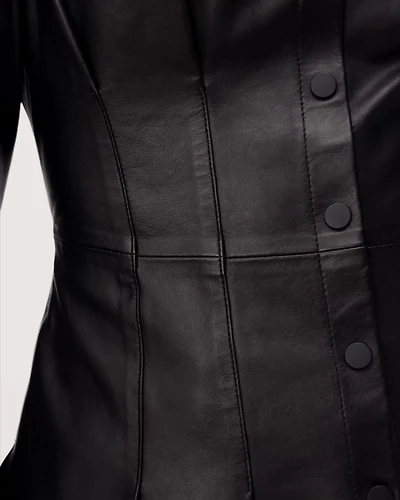Larson Leather Pleated Shirt
