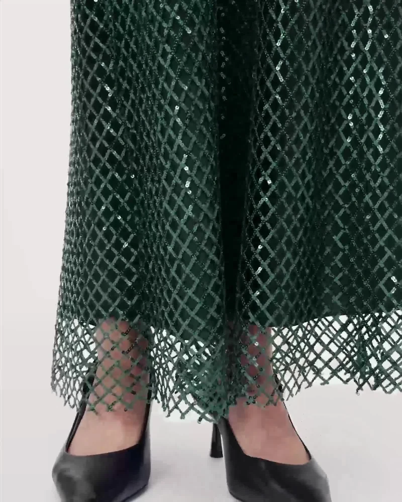Chantelle Sequin Midi Slip Dress