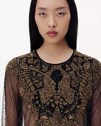 Greta Butterfly Embellished Top