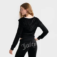 Women's Juicy Couture Bling Front Hoodie