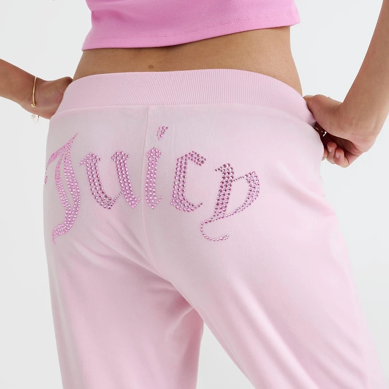 Women's Juicy Couture OG Big Bling Velour Track Pants