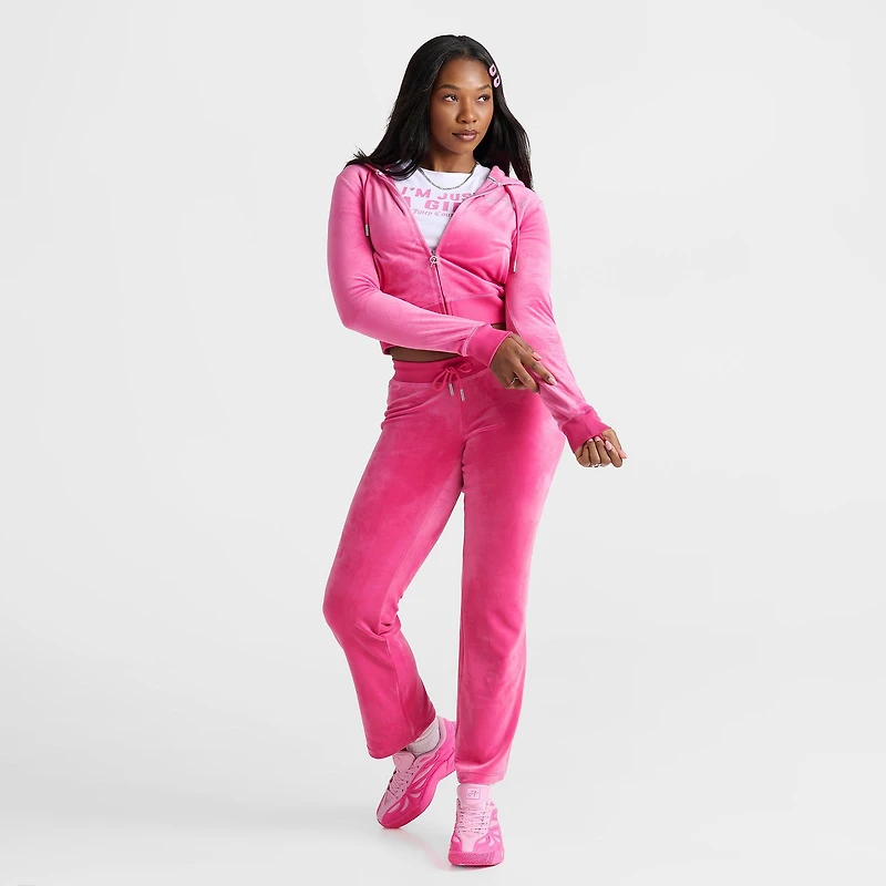 Women's Angel Reese x Juicy Couture Big Bling Velour Full-Zip Hoodie