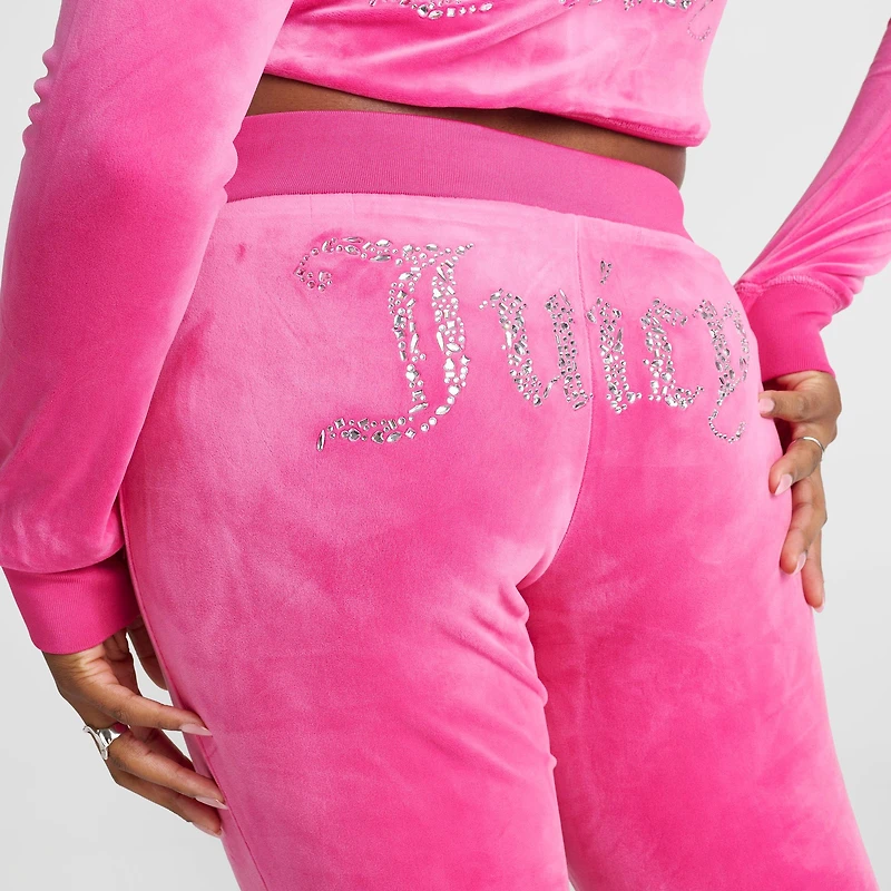 Women's Angel Reese x Juicy Couture Big Bling Velour Track Pants
