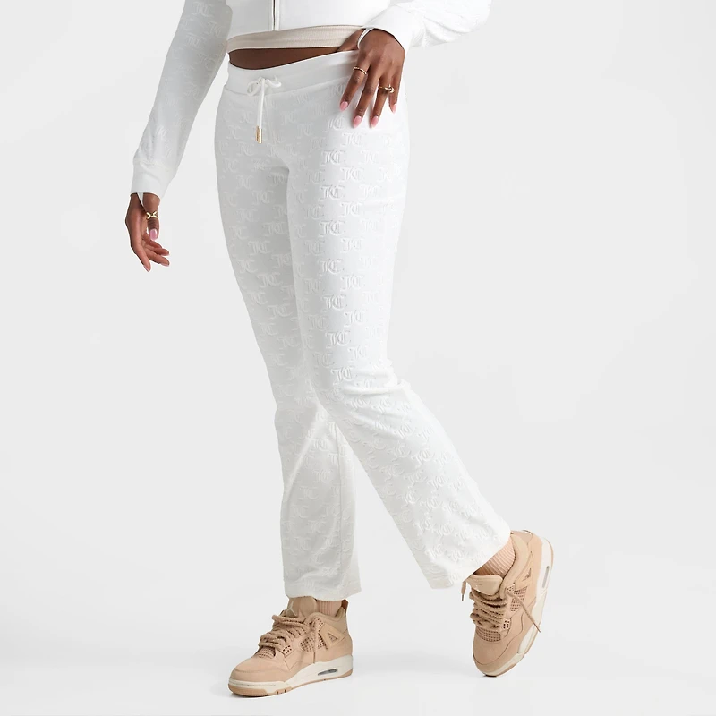 Women's Juicy Couture Big Bling Embossed Velour Track Pants