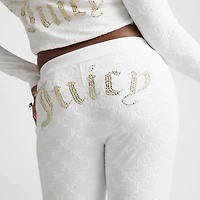 Women's Juicy Couture Big Bling Embossed Velour Track Pants