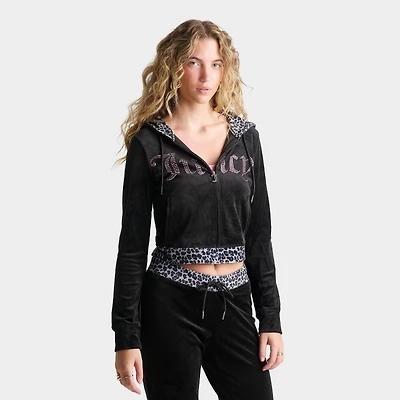 Women's Juicy Couture Bling Front Full-Zip Hoodie