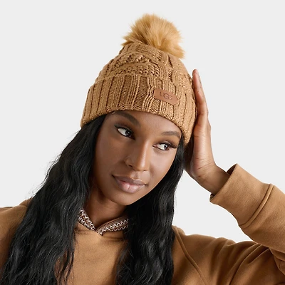 Women's UGG Cable Pom Beanie Hat