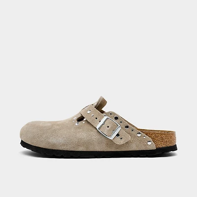 Women's Birkenstock Boston Rivets Suede Leather Clogs