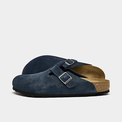 Men's Birkenstock Boston Suede Leather Birko-Flor Clogs