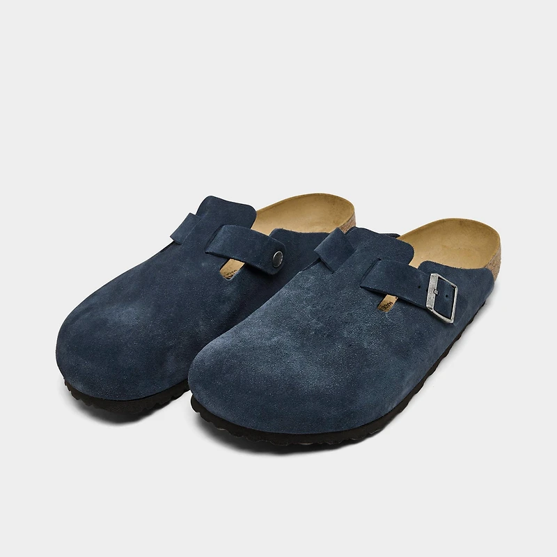 Men's Birkenstock Boston Suede Leather Birko-Flor Clogs