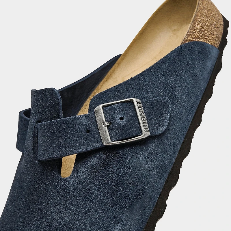 Men's Birkenstock Boston Suede Leather Birko-Flor Clogs