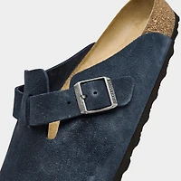 Men's Birkenstock Boston Suede Leather Birko-Flor Clogs