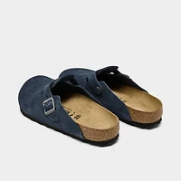 Men's Birkenstock Boston Suede Leather Birko-Flor Clogs