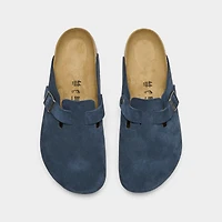 Men's Birkenstock Boston Suede Leather Birko-Flor Clogs