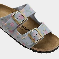Women's Birkenstock Arizona Flower Print Suede Leather Sandals