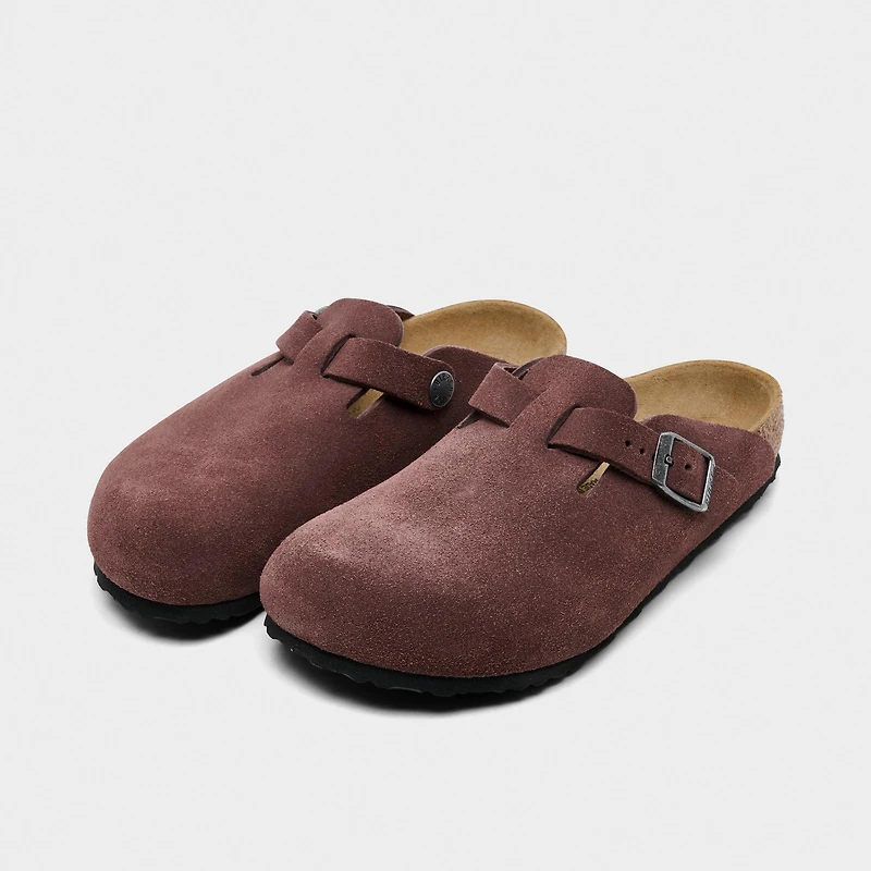 Little Kids' Birkenstock Boston Suede Leather Clogs