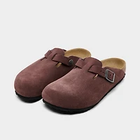 Little Kids' Birkenstock Boston Suede Leather Clogs