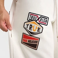 Men's True Religion Big T Patch Baggy Fleece Sweatpants