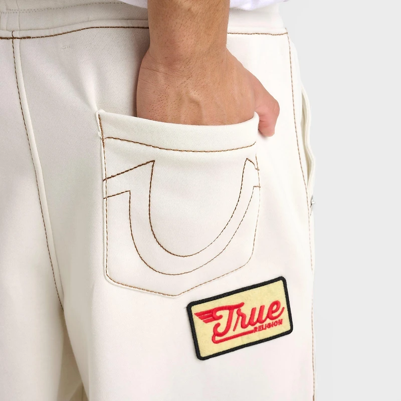 Men's True Religion Big T Patch Baggy Fleece Sweatpants