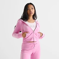 Women's Juicy Couture OG Big Bling Velour Zip-Up Hoodie