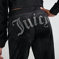 Women's Juicy Couture OG Big Bling Velour Track Pants