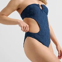 Women's Juicy Couture Embossed Jewel One-Piece Swimsuit